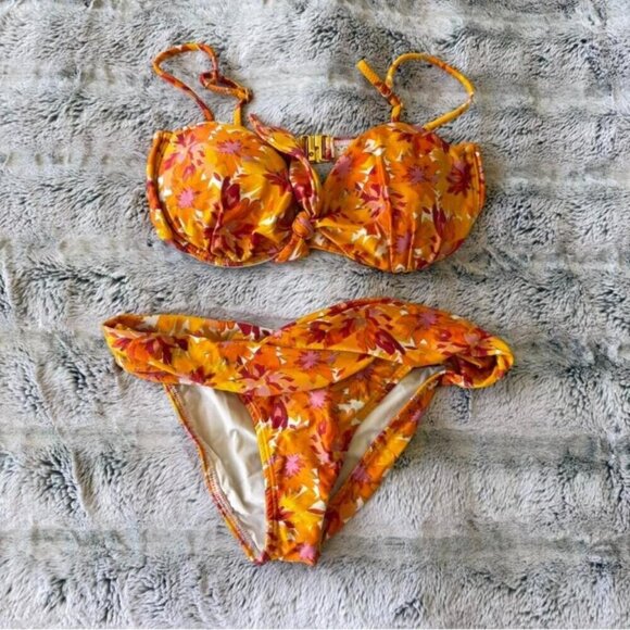 Vix Orange Floral Summer Bikini - Picture 2 of 7